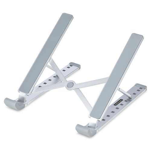 FOLDABLE LAPTOP RISER STAND, PORTABLE HEIGHT ADJUSTABLE ERGONOMIC LAPTOP STAND, – StarTech.com