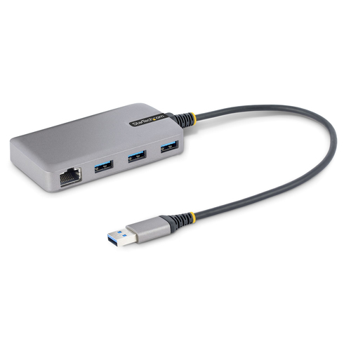 3-PORT USB HUB W/ GBE PORTABLE USB HUB ADAPTER WITH ETHERNET – StarTech.com