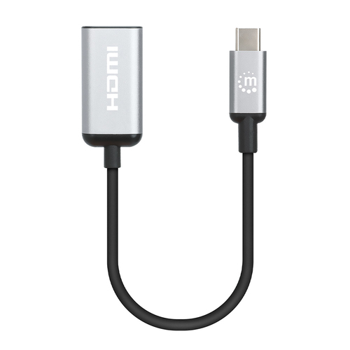 USB-C/HDMI CABLE 4K/60HZ 15CMMALE/FEMALE BLACK/GREY – INTELLINET