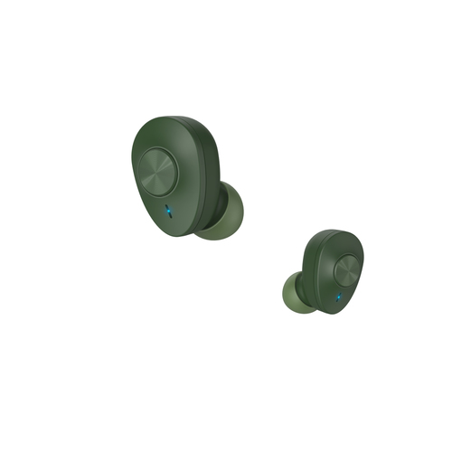 Hama Freedom Buddy Bluetooth Earbuds with Mic, Bass Boost, True Wireless, Touch Control, Voice Control, Charging Case, Green – Hama