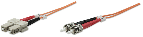 FIBER OPTIC PATCH CABLE MULTI- MODE ST/SC 62.5/125 OM1 2M ORANG – INTELLINET