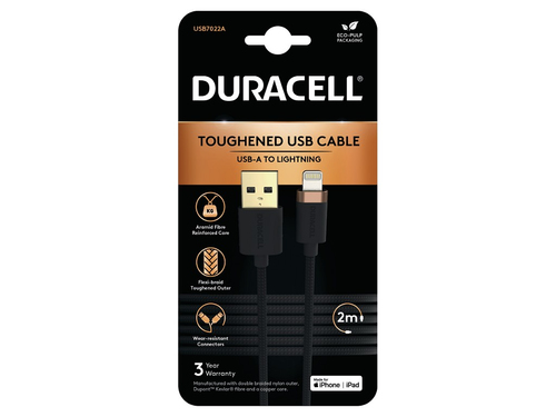 Duracell 2M USB-A to Lightning Braided – Duracell