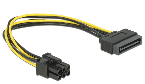 POWER SATA 15-PIN -6-PIN PCI-E – Delock