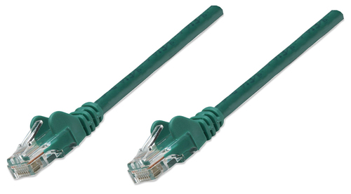 NETWORK CABLE CAT5E CCA 20M GREEN U/UTP SNAGLESS/BOOTED – INTELLINET