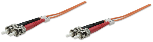 FIBER OPTIC PATCH CABLE MULTI- MODE ST/ST 50/125 OM2 1M ORANGE – INTELLINET