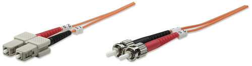 FIBER OPTIC PATCH CABLE MULTI- MODE ST/SC 50/125 OM2 1M ORANGE – INTELLINET