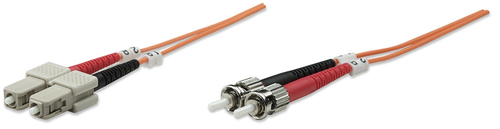 FIBER OPTIC PATCH CABLE MULTI- MODE ST/SC 50/125 OM2 3M ORANGE – INTELLINET