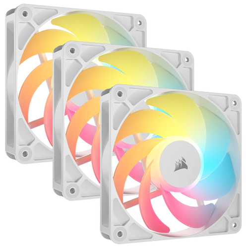 CORSAIR RS120-R ARGB White 120mm ARGB Fan Triple Pack – Corsair