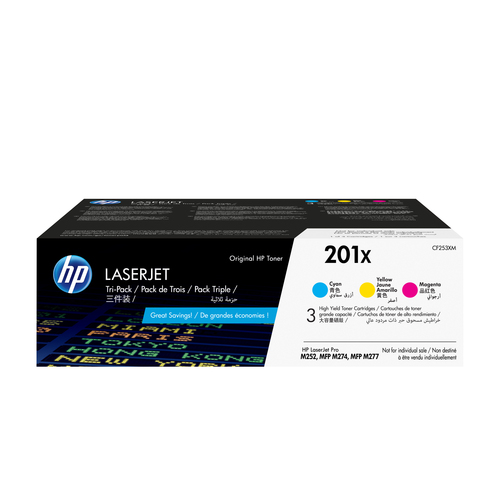 TONER CARTRIDGE 201X C/Y/M TRIPLE PACK – HP Inc