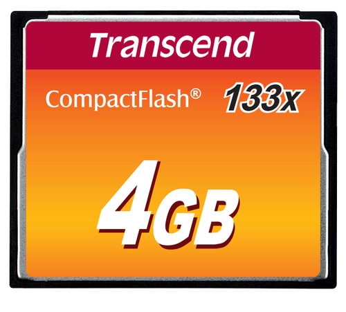 Transcend - Flashgeheugenkaart - 4 GB - 133x - CompactFlash – Transcend Information UK LTD
