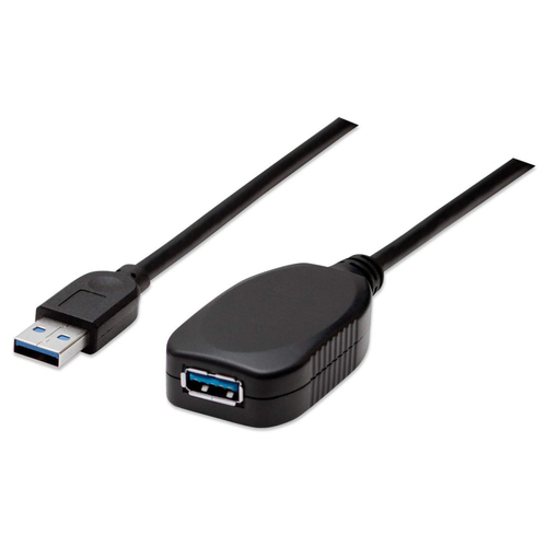 USB-A CABLE 5M MALE/FEMALE- 5GBPS (USB 3.0) EXTENSION BLACK – INTELLINET