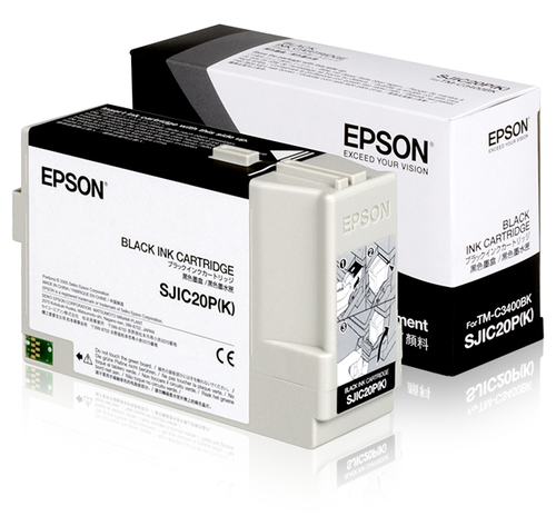 SJIC20P(K) BLACK INK CARTRIDGE OR TM-C3400BK – Epson