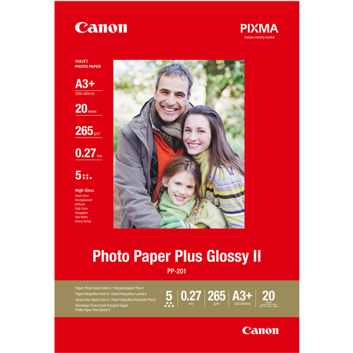 PP-201 PHOTO PAPER PLUS II GLOSSY A3+ 20SHTS – Canon
