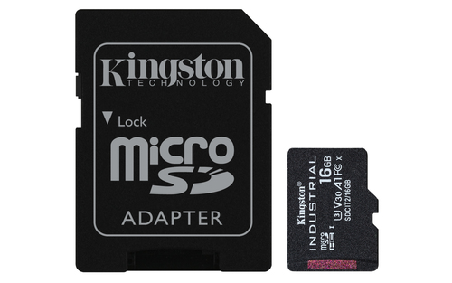 16GB MICROSDHC INDUSTRIAL C10 A1 PSLC CARD + SD ADAPTER – Kingston Technology