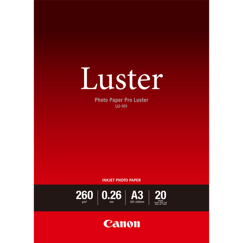 LU-101 A3 20 SHEETS LUSTER PAPER – Canon