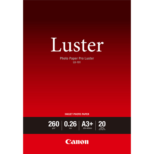 LU-101 A3+ 20 SHEETS LUSTER PAPER – Canon