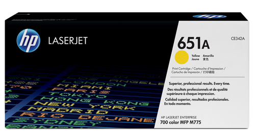 TONER CARTRIDGE 651A YELLOW – HP Inc