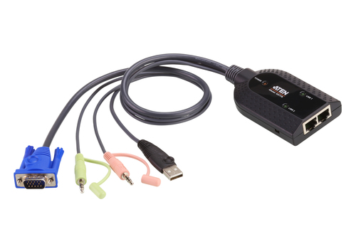 USB Virtual Media KVM Adapter Cable with Audio & Dual Output Support – ATEN