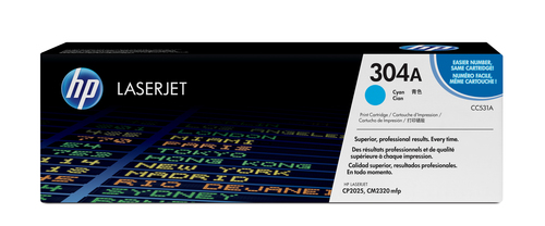 TONER CARTRIDGE 304A CYAN W/ COLORSPHERE TONER – HP Inc