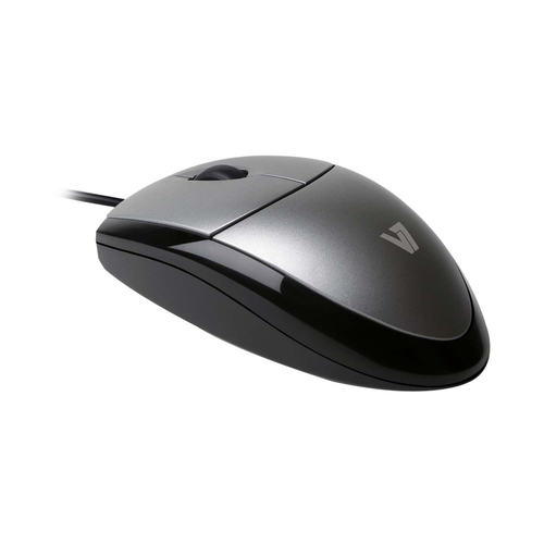 V7 MOUSE OPTICAL BLK/SIL RETAIL USB 3 BUTTON WHEEL 1000DPI – V7