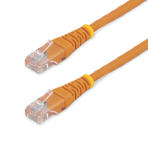 15 ft Cat5e Orange Molded RJ45 UTP Cat 5e Patch Cable - 15ft Patch Cord – StarTech.com