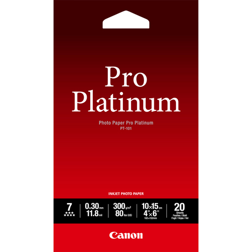 PHOTO PAPER PRO PLATINUM PT101 ALL PIXMA MODELS 4X6 20SHTS – Canon