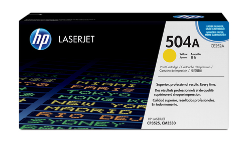 TONER CARTRIDGE 504A YELLOW PRT CARTRIDGE W COLORSPHERE TO – HP Inc