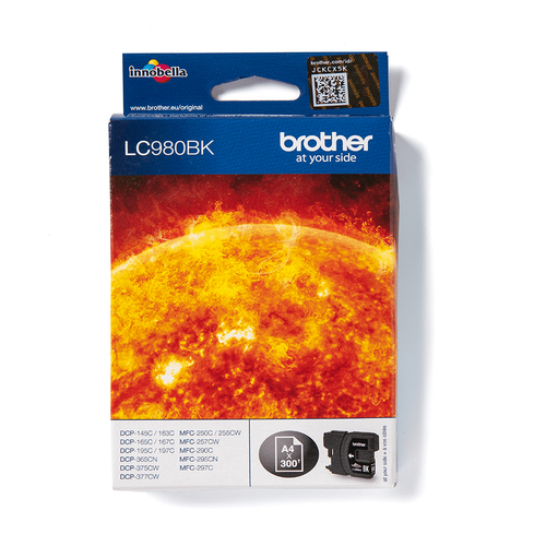 LC-980BK INK CARTRIDGE BLACK F/ DCP-145 -165C – Brother