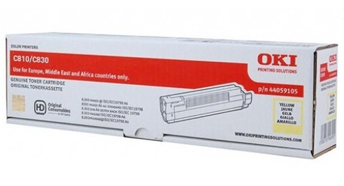 Yellow Toner 8K for C810/830 – OKI