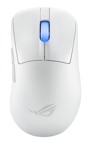 Asus ROG Keris II Ace Wireless Lightweight Gaming Mouse, Wired/Wireless/Btooth, AimPoint Pro Sensor, Polling Rate Booster, 42000 DPI, RGB, White – ASUSTeK COMPUTER