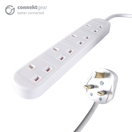 2M 4 WAY POWER EXTENSION PLGTO4 SOCKET MA BLOCK WHITE – Group Gear