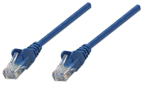 NETWORK CABLE CAT5E CCA 2M BLUE U/UTP SNAGLESS/BOOTED – INTELLINET