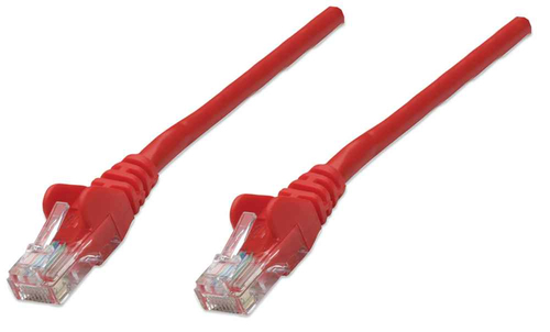 NETWORK CABLE CAT5E CCA 2M- RED U/UTP SNAGLESS/BOOTED – INTELLINET