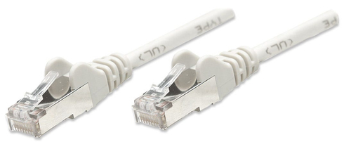 NETWORK CABLE CAT5E CCA 0.5M GREY F/UTP SNAGLESS/BOOTED – INTELLINET