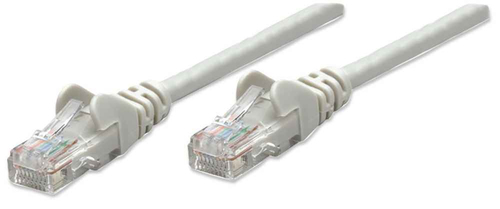 NETWORK CABLE CAT6 CCA 1M- GREY U/UTP SNAGLESS/BOOTED – INTELLINET