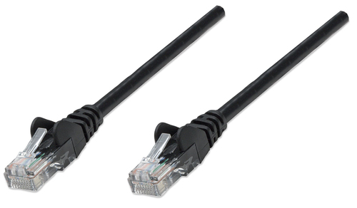 NETWORK CABLE CAT6 CCA 15M BLACK U/UTP SNAGLESS/BOOTED – INTELLINET