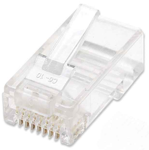 CAT5E RJ45 MODULAR PLUGS UTP- SOLID WIRE 3/PRONG 100 PACK – INTELLINET