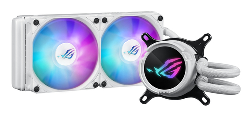 Asus ROG STRIX LC III 240 ARGB White Liquid CPU Cooler, 240mm, 7th Gen v2 Asetek Pump, ARGB Fans, Customisable LCD Display, Rotatable Water Block – ASUSTeK COMPUTER