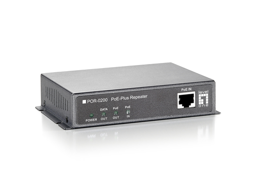 LevelOne PoE-Plus Repeater- Built-in 2 output ports for 1 PoE and 1 non-PoE devices- IEEE 802.3af/at PoE compliant to simplify deployment and installation- Forwards Power over Ethernet (802.3af/at) to remote device- Extends PoE connection for another 100 – Digital Data Communications