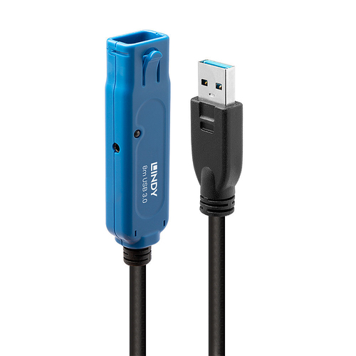 8M USB 3.0 ACTIVE EXT CBL PRO TYPE A MALE TO FEMALE – Lindy