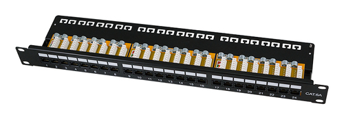 Cat.6A Patch Panel 24-Port UTP, 1U, 90? IDC – LogiLink