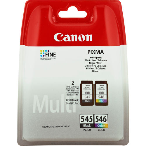 PG-545/CL-546 MULTIPACK W/O SEC VALUE PACK BLACK COLOUR CTDGS – Canon