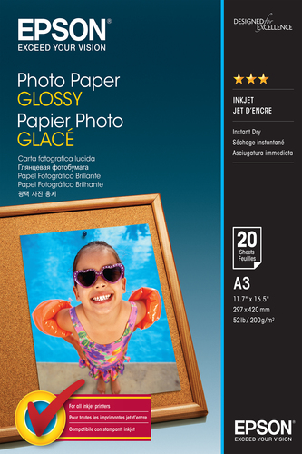 PHOTO PAPER GLOSSY A3 20 SHEETS – Epson