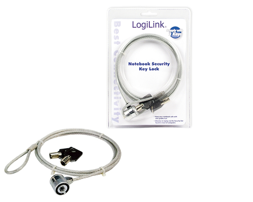 NOTEBOOK LOCK CABLE + 2 KEYS – LogiLink