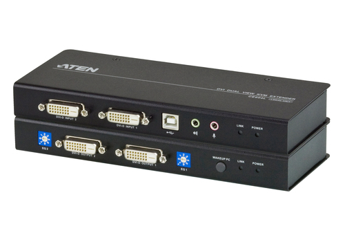 DVI Dual View KVM Extender, 60M – ATEN