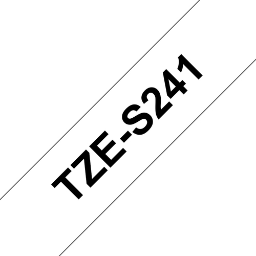 TZE-S241 LAMINATED TAPE M 8M 8M BLACK ON WHITE EXTRA-STRONG – Brother