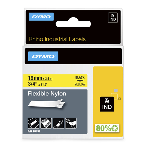 19 MM FLEXIBLE NYLON LABEL YELL F/RHO 5000 5200 6000 ILP219 – NEWELL RUBBERMAID
