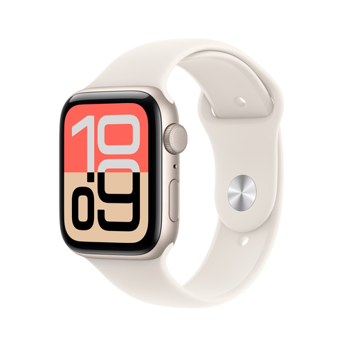 Apple Watch SE 3?GPS?44mm?Starlight Aluminium Case with Starlight Sport Band - M/L – Apple
