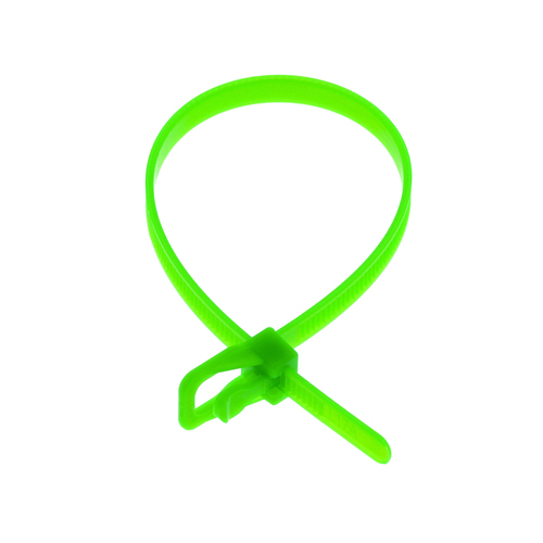 300mm x 4.8mm Fluo Green - RETYZ Reusable Cable Zip Tie – Cablenet