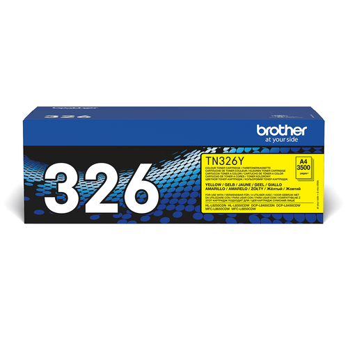 TN-326Y TONER CARTRIDGE YELLOW F/ HL-L8250CDN 3500PGS – Brother